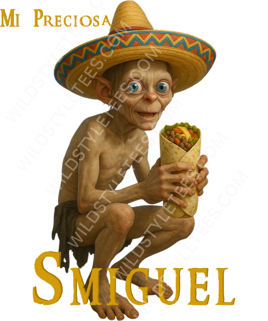 Unisex The Lord Of The Rings Smeagol Parody Fan Art T Shirt (Smiguel)