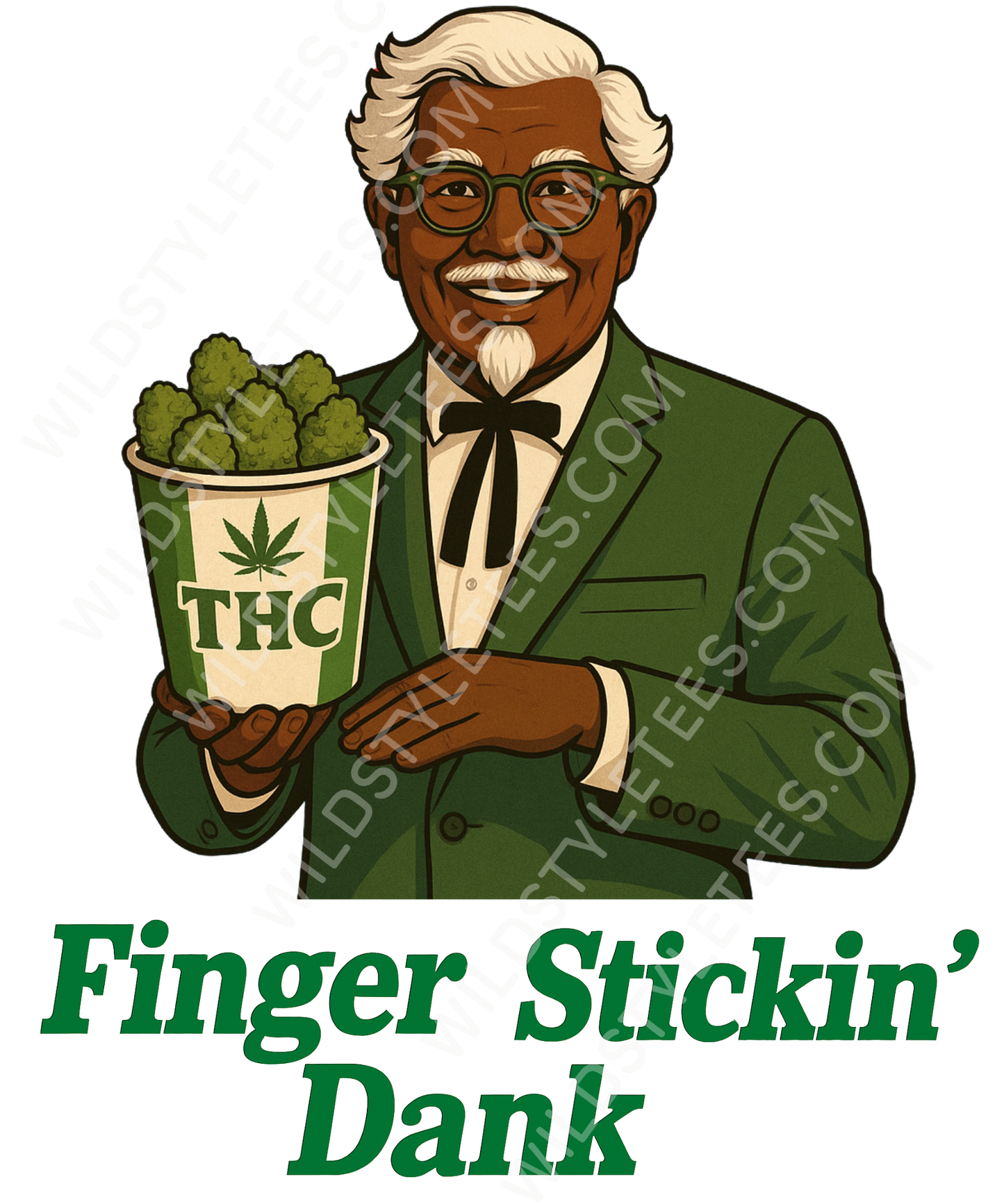 Unisex Finger Stickin Dank Colonel KFC 420 Marijuana Parody T Shirt