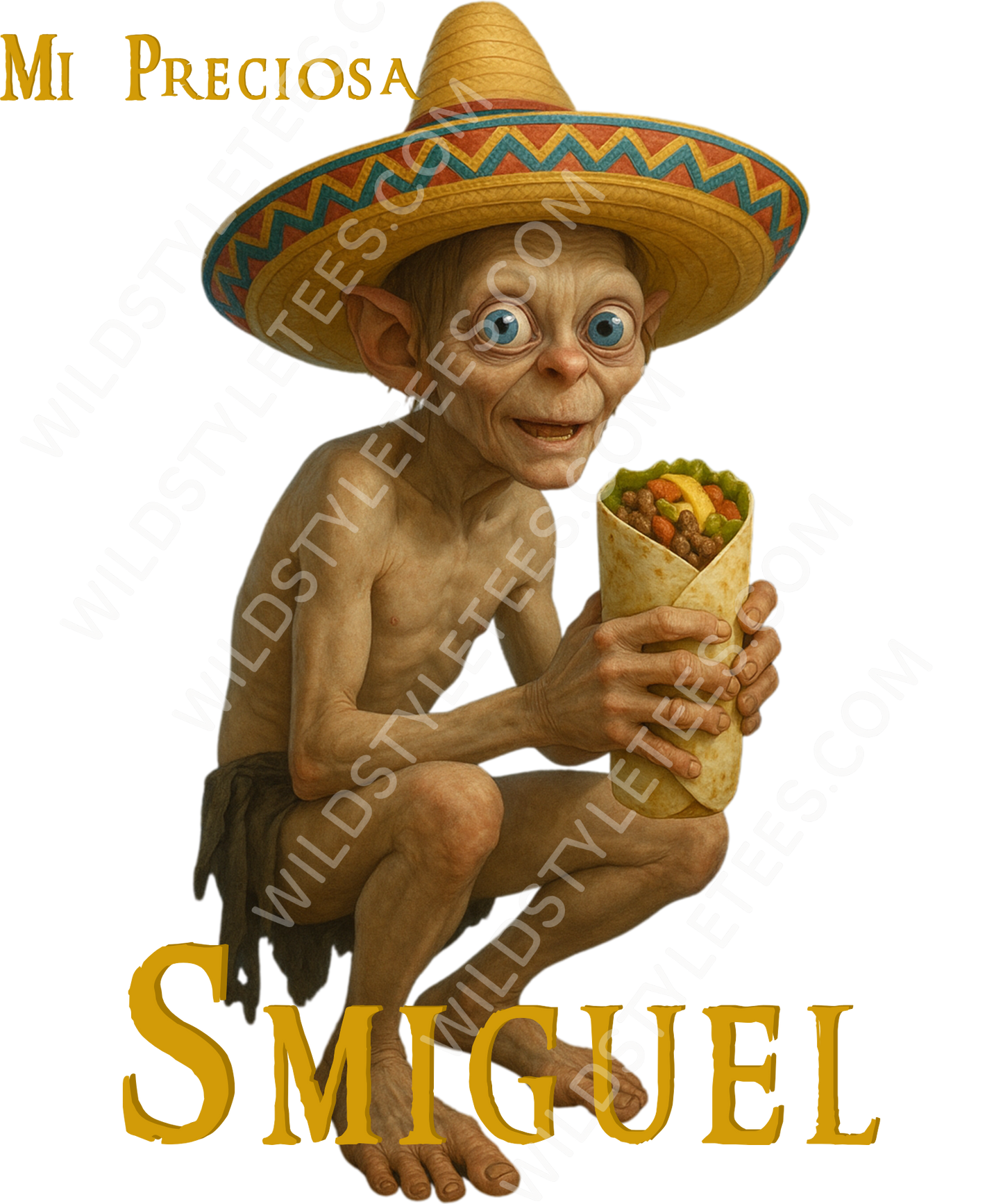 Unisex The Lord Of The Rings Smeagol Parody Fan Art T Shirt (Smiguel)