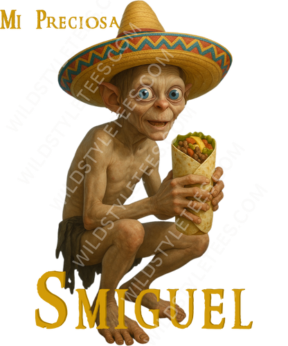Unisex The Lord Of The Rings Smeagol Parody Fan Art T Shirt (Smiguel)